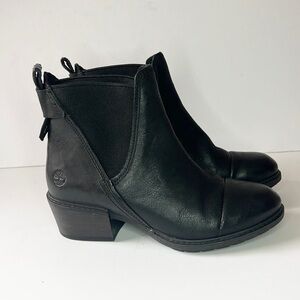 Timberland Sutherland Bay Leather Women’s Black Chelsea Ankle Boots Size 6